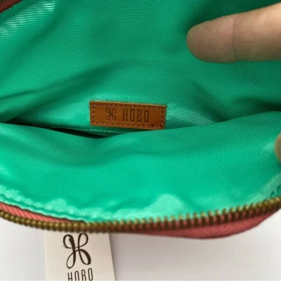 Hobo Daria Sunrise Floral suede leather Embossed Metallic Pink Flowers Crossbody - Picture 10 of 15